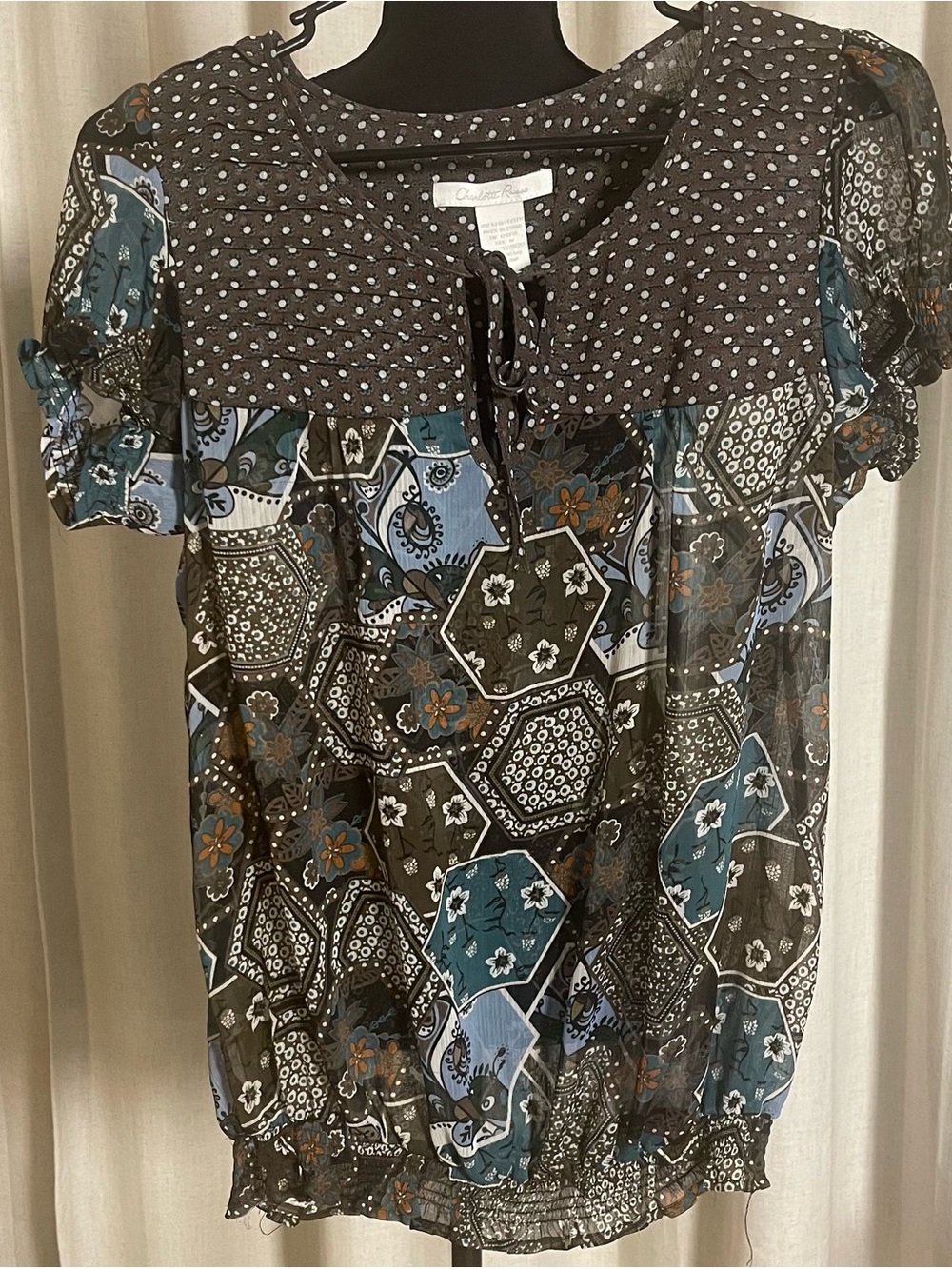 Charlotte Russe Printed Women’s Peasant Top